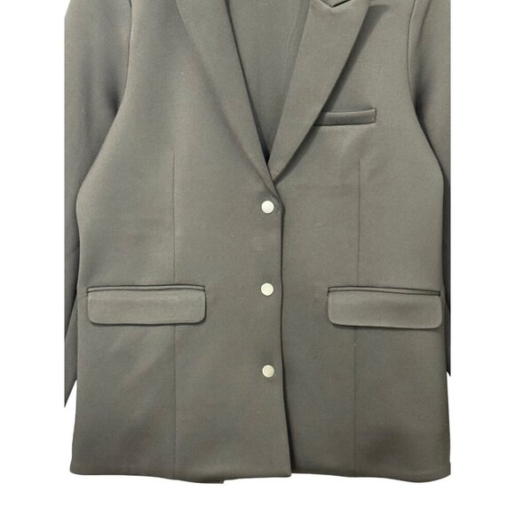 Aday Women's Soft Power Blazer Black Oversized Recycled Scuba Versatile Size S - Picture 2 of 9